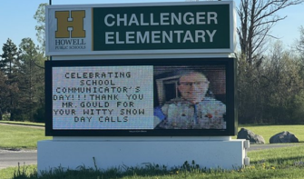 School marquee sign